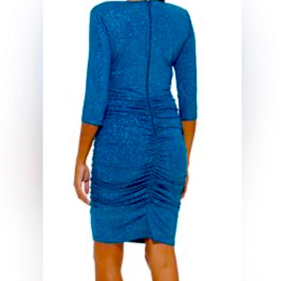 NWOT Calvin Klein Ruched Bodycon Sequin Dress - Picture 2 of 2